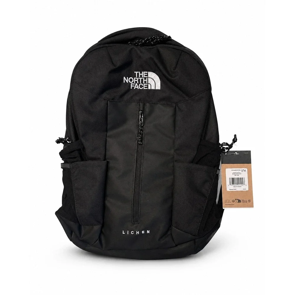The North Face Lichen Daypack Backpack Black 28L and 16 inch Laptop Sleeve NWT